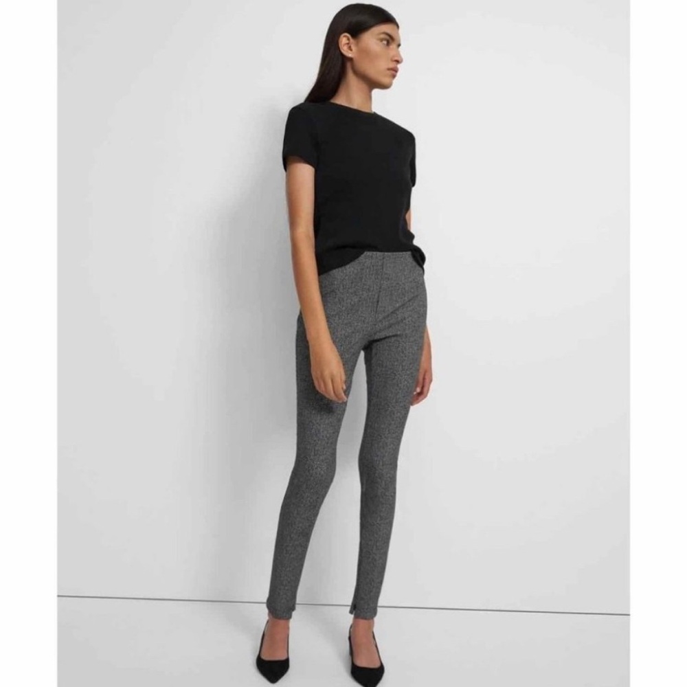 Theory Pull On Skinny in Multi Houndstooth Ponte Legging Pant.